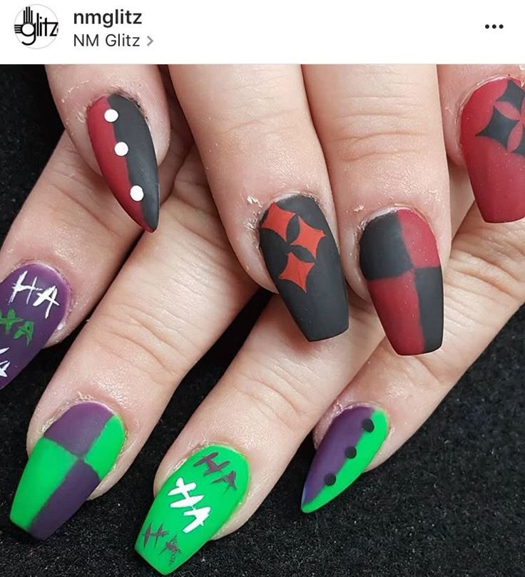 2315 Best Naillls Images On Pinterest Fingernail Designs Funky Joker And Harley Quinn Nails