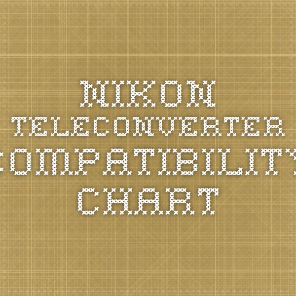 Nikon teleconverter compatibility chart | Compatibility chart