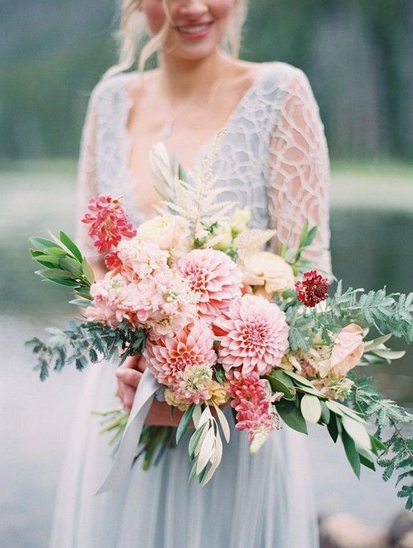 Pink And Gold Glittery Wedding Glittery Wedding Blush Bouquet Bridesmaid Dahlias Wedding