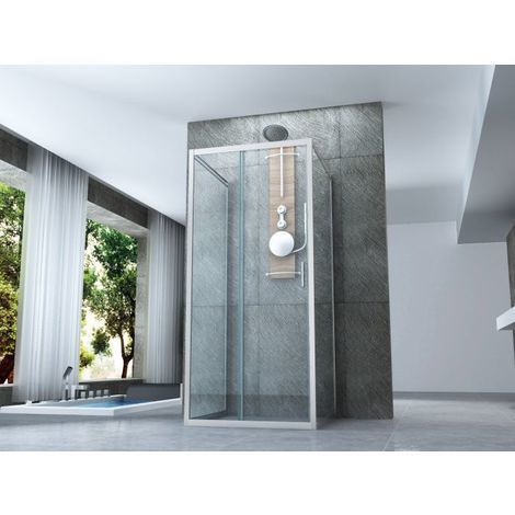 Box Doccia Cristallo 6 mm 3 lati due fissi piu' porta