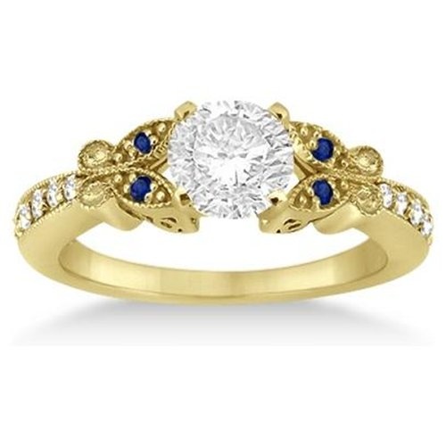 Sapphire And Diamond Rings In Yellow Gold Sapphire And Diamond Rings In Yellow Gold