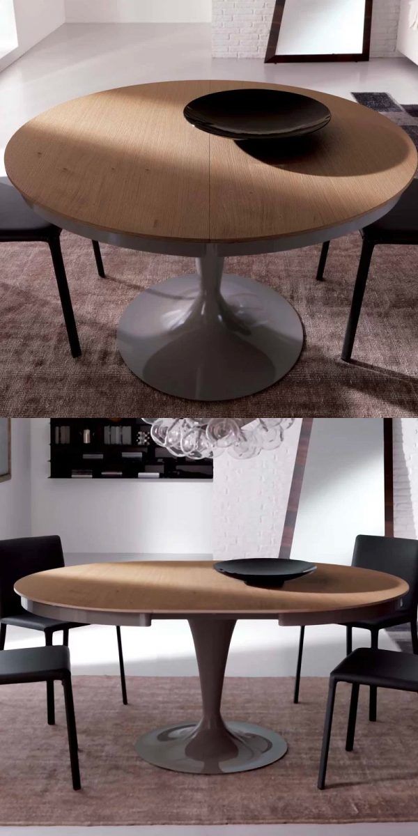 41 Extendable Dining Tables To Maximize Your Space Unique Round Table Kitchen Set Room 41 Extendable Dining Tables To Maximize, Modern Round Dining Table With Leaf Extension