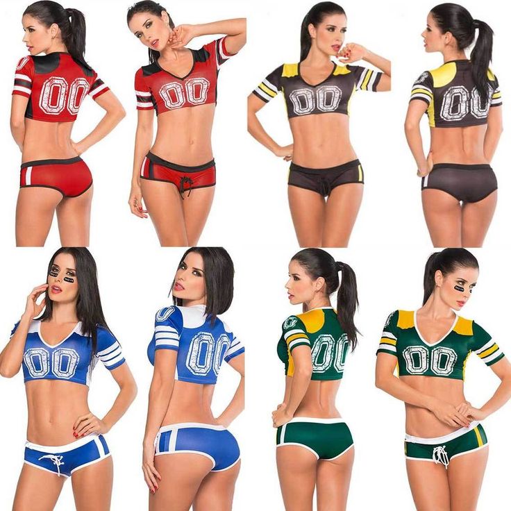 Cute shower cheerleaders lingerie