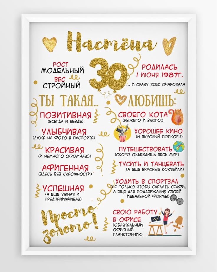 Постер подруге на День рождения