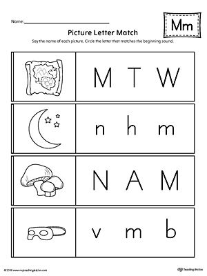 picture letter match letter m worksheet early childhood learning picture letter match letter m worksheet early childhood learning activities pinterest worksheets kindergarten worksheets and letter m worksheets