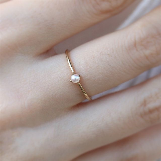 Romad Zarif Yuzuk Kadinlar Icin Opal Basit Yuzuk Ince Altin Parmak Yuzuk Kadin Nisan Yuzugu Boncuk Taki A Opal Stacking Ring Gold Finger Rings Delicate Jewelry