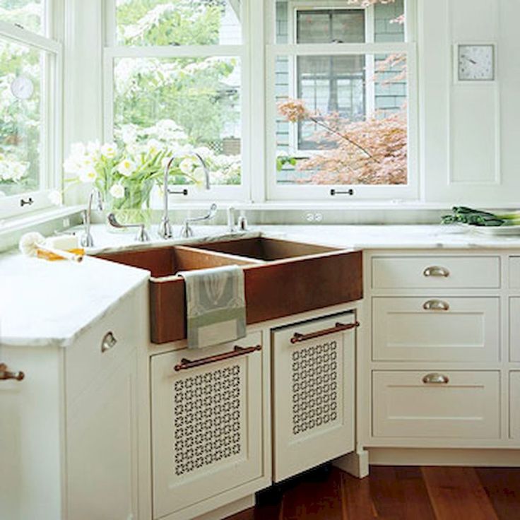 70 Pretty Kitchen Sink Decor Ideas (4) Corner sink kitchen, Kitchen