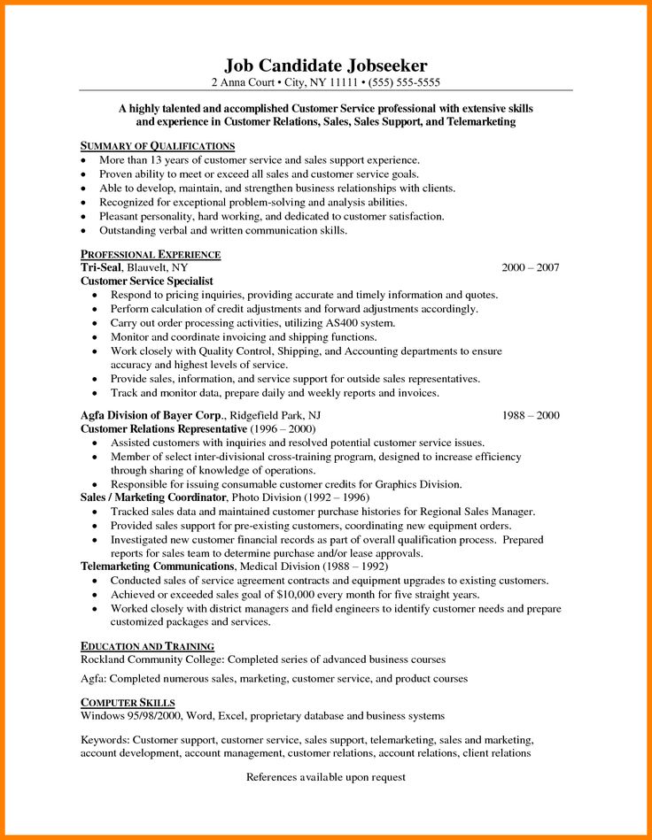 telesales cv