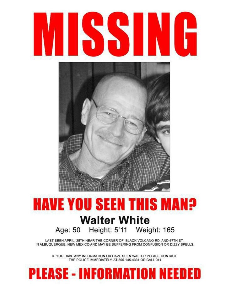 471 best Breaking Bad images on Pinterest Call saul, Heisenberg - funny missing person poster 471 best Breaking Bad images on Pinterest Call saul, Heisenberg - funny missing person poster