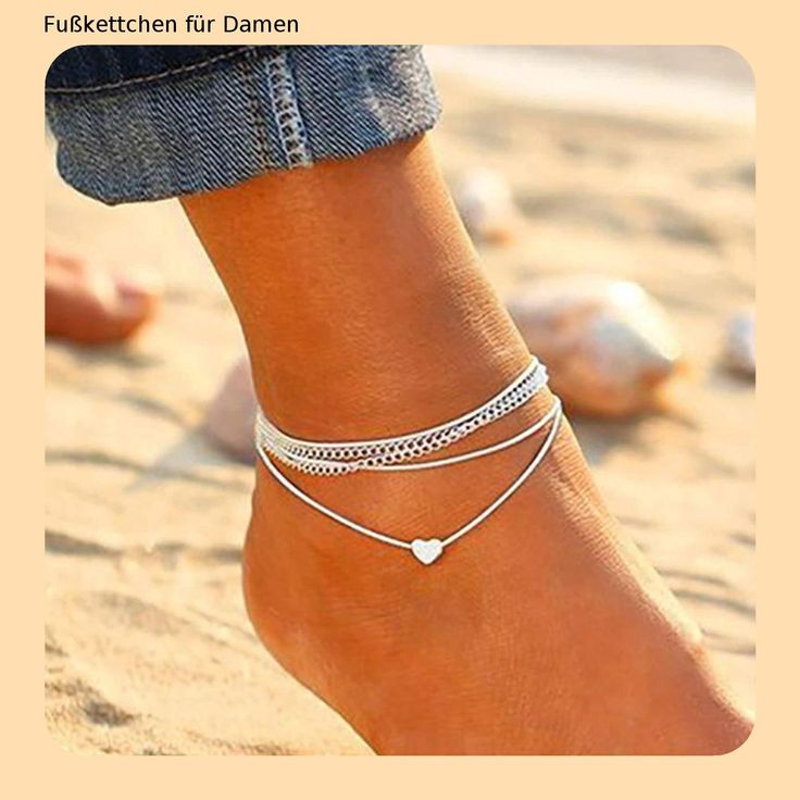 DAMEN Fußkettchen SILBER PERLEN Fußkette Fußschmuck SCHMUCK ARMKETTE SOMMER NEU DAMEN Fußkettchen SILBER PERLEN Fußkette Fußschmuck SCHMUCK ARMKETTE SOMMER NEU