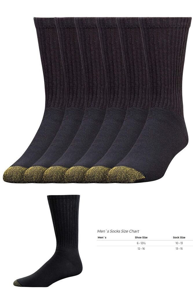 Hanes Men/'s Over-the-Calf Tube Cotton Socks 6 Pack White 10-13 Shoe Size 6-12