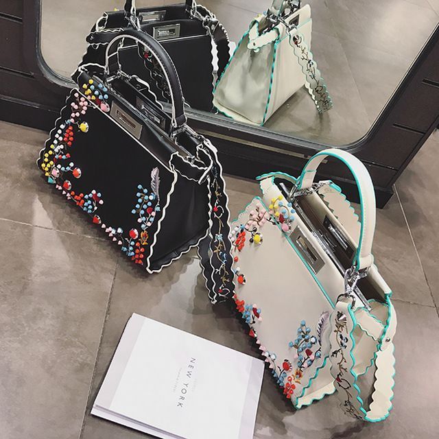 2017 Women Kaboo Bag Embroidery Famous Brand Designer Tote 2017 Women Kaboo Bag Embroidery Famous Brand Designer Tote Handbag Shoulder Bags Printing Rivet Waves