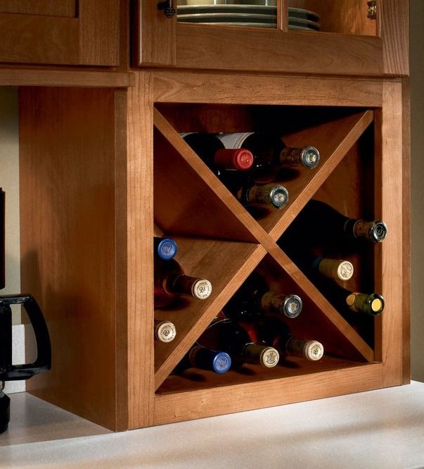 How to build a wine rack inside a cabinet