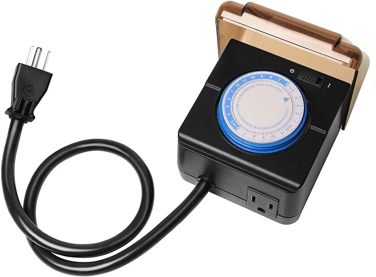 DEWENWILS Heavy Duty Outdoor Mechanical Timer 15 Amp 1/2 HP, Plug in