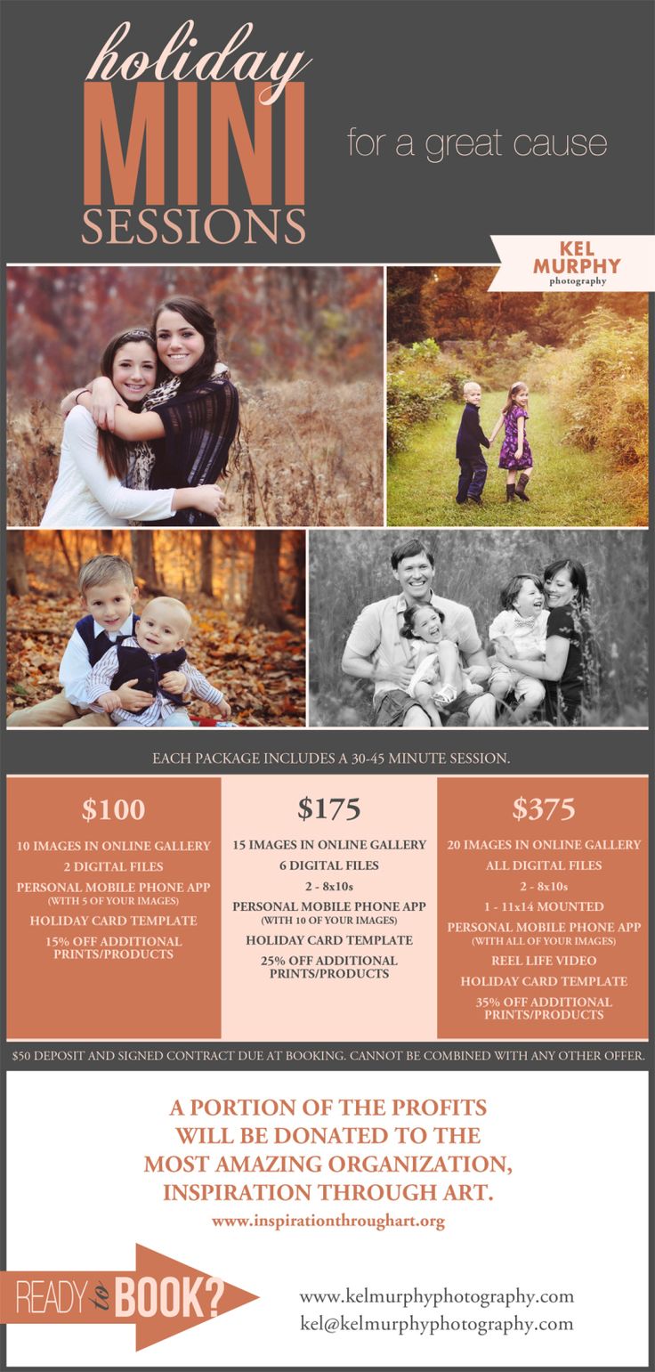 10 best photoshoot flyers images on pinterest photography business example flyers donating a portion to charity