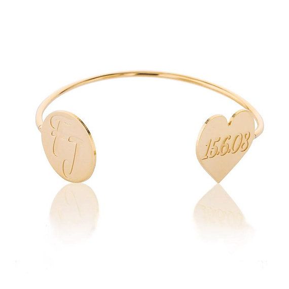 18k Gold Plated or Sterling Silver Mom grandma and heart name plate bangle Bracelet Zirconia monogram cz custom personalized gift engraved