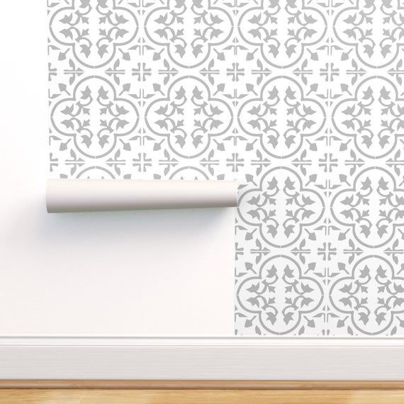 Cement Tiles Wallpaper Available In Multiple Colours Milton King Aus Cement Tile Tile Wallpaper Burke Decor