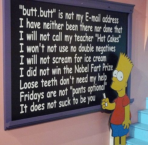 Bart Writing On Chalkboard | bart-simpsons-chalkboard-sentences ... Bart Writing On Chalkboard | bart-simpsons-chalkboard-sentences ...