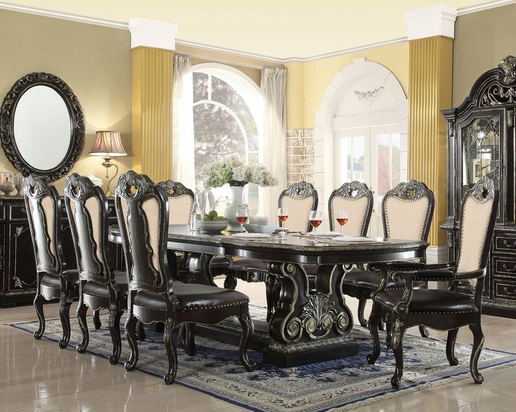 Carmel 96 Cherry 7 Pc Extending Dining Table Set Setting Formal Tables Cherry 7 Pc Extending Dining Table Set, 96 Dining Table Set