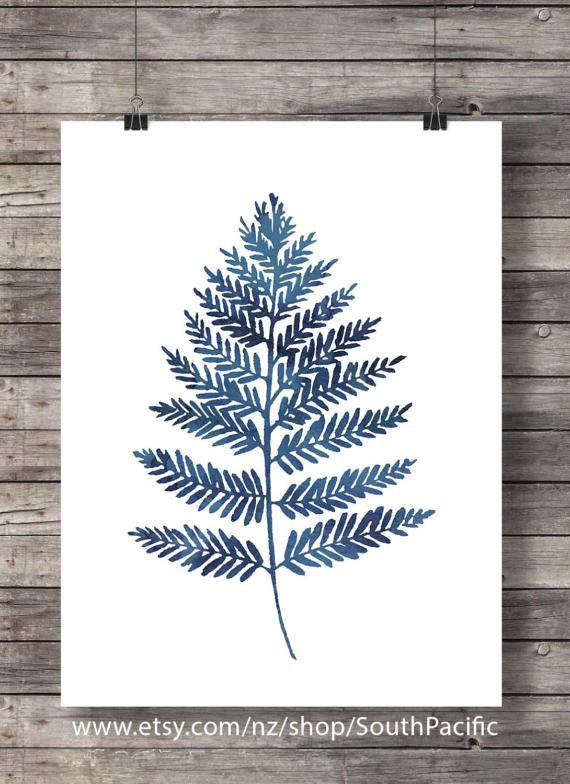 Digital Download Instant Printable Wall Art Fern Leaf Botanical Print