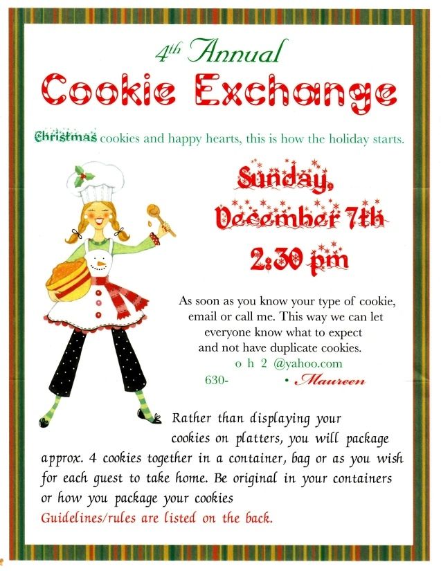 Christmas Cookie Exchange Party Ideas Part - 48: Cookie Exchange Invitation. Cookie Exchange PartyChristmas ...