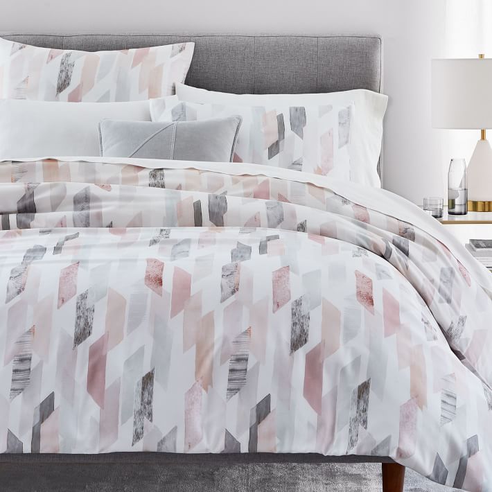Morgan Banded 400 Thread Count Organic Percale Duvet Cover Organic Duvet Covers Organic Duvet Hotel Duvet Covers