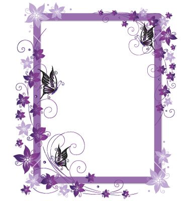 purple flower designs