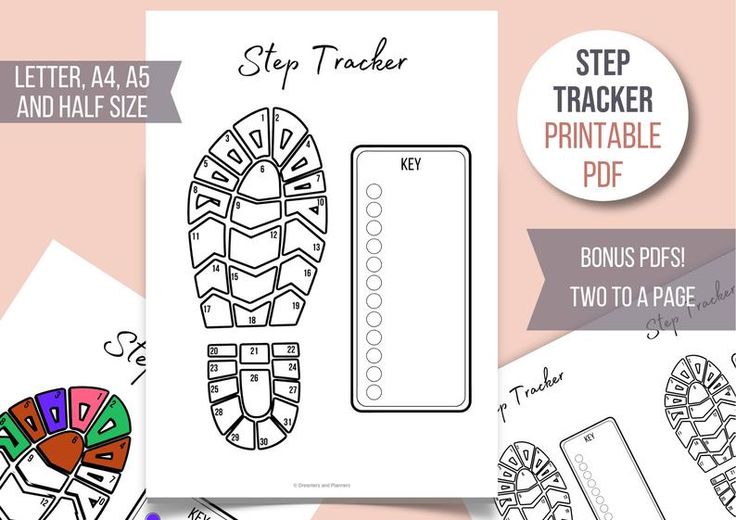 STEP TRACKER Printable Tracker Habit Tracker Goal Tracker Etsy STEP TRACKER Printable Tracker Habit Tracker Goal Tracker Etsy