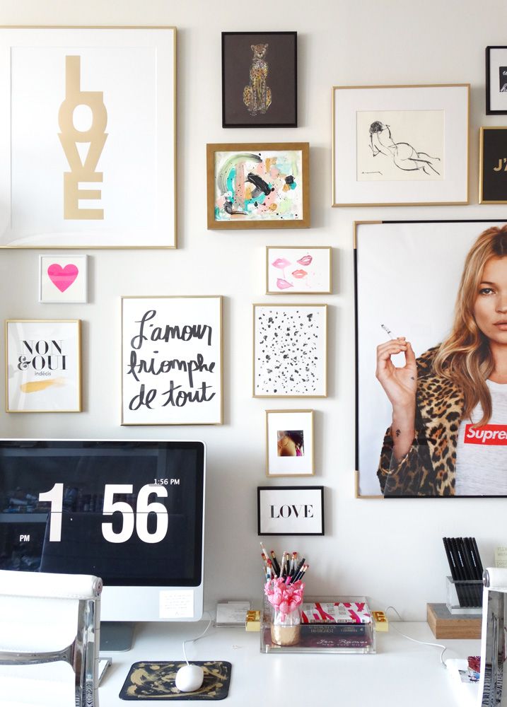gallery inspiration ideas office. workspace inspiration gallery wall art via madebygirlcom print lu0027amour ideas office