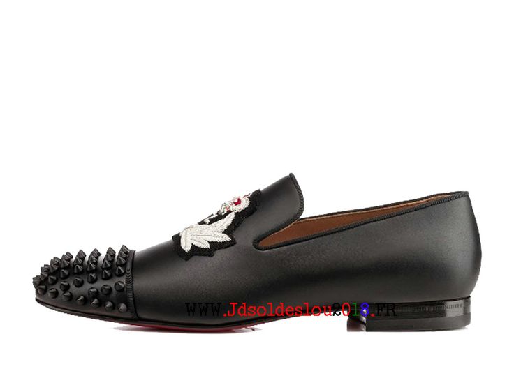 Nouveau Christian Louboutin Homme Rollerboy Spikes Cuir Noir ... Nouveau Christian Louboutin Homme Rollerboy Spikes Cuir Noir ...