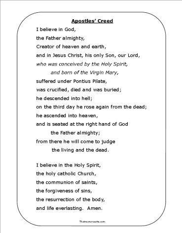 Apostles Creed Craft Ideas Apostles Creed Craft Ideas