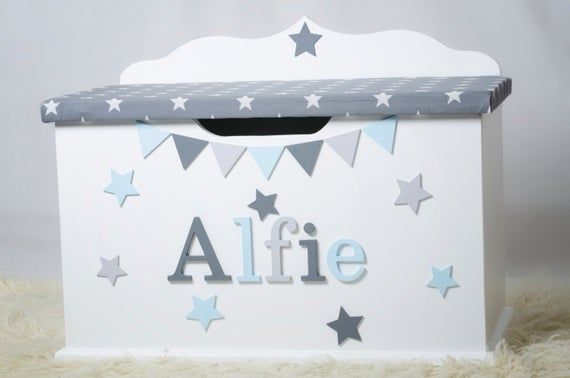personalised toy box with seat