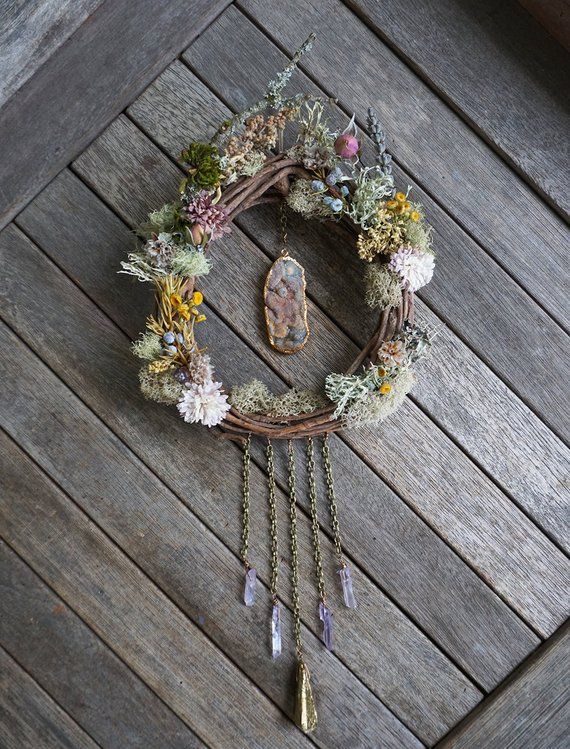Genuine thought hanging dried flowers