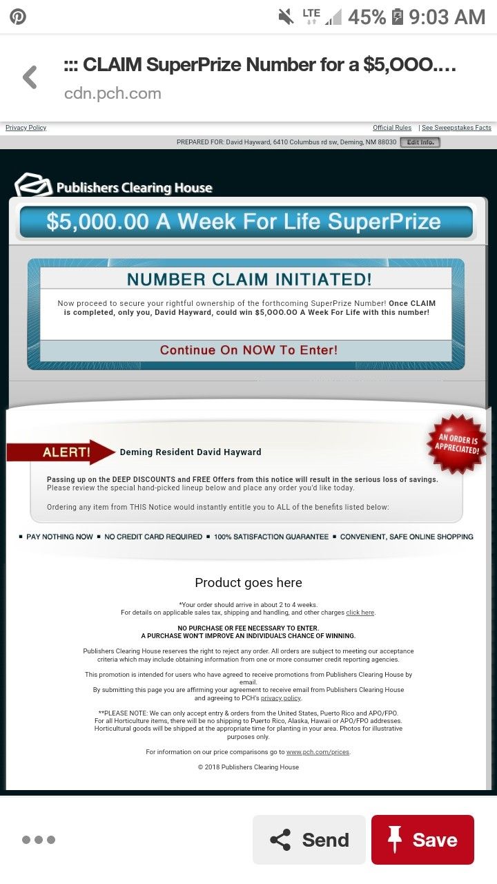 pch lotto app not working