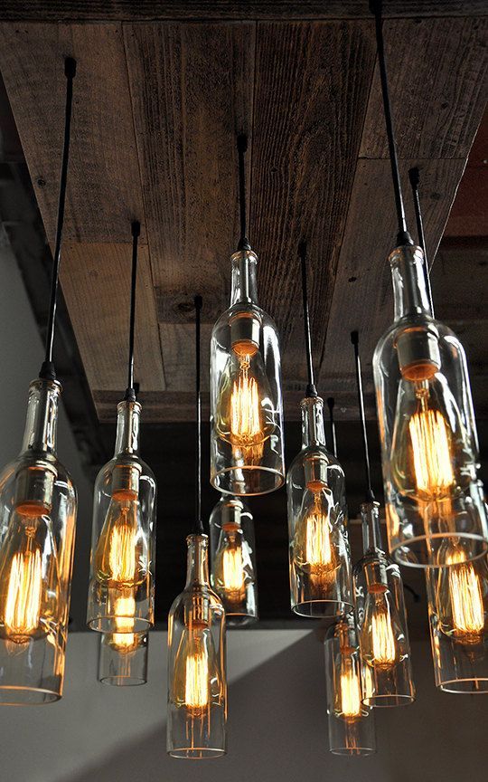 Oversized Reclaimed Wood Wine Bottle Chandelier Oversized Reclaimed Wood Wine Bottle Chandelier