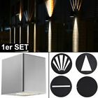 Applique murale LED exterieure façades effet effet UP DOWN gris jardin ALU lamp...