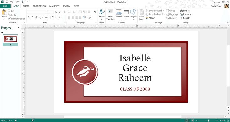 Microsoft's Best Templates for Honoring Graduates: Graduation Name Tag Template for Microsoft Publisher or Word