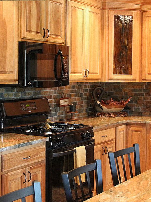 Rusty Brown Slate Mosaic Backsplash Tile For Traditional Kitchen ...