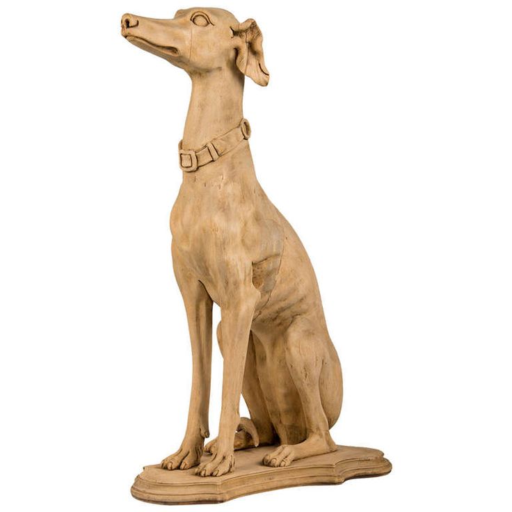Figurine Sculpture Chien Greyhound oiseau sur holzsockel antique décoration en fonte Figurine Sculpture Chien Greyhound oiseau sur holzsockel antique décoration en fonte