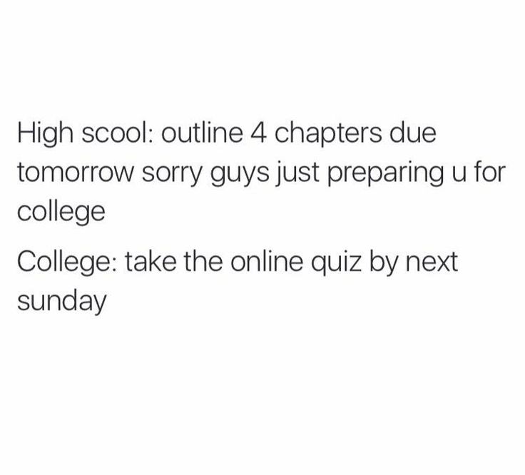 high school versus college