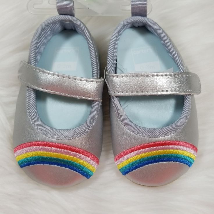 Carter's Shoes | Sale New Baby Carter'S Rainbow Shoes | Color: Pink/Silv...