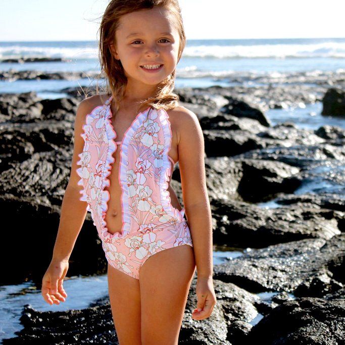 TAIYCYXGAN Baby Girls One-Piece Halter Swimsuits Toddlers Big Flowers Tankini Swimwear TAIYCYXGAN Baby Girls One-Piece Halter Swimsuits Toddlers Big Flowers Tankini Swimwear