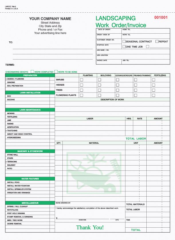 7 best Landscaping Forms \ more! images on Pinterest Desk - filling out an invoice 7 best Landscaping Forms \ more! images on Pinterest Desk - filling out an invoice