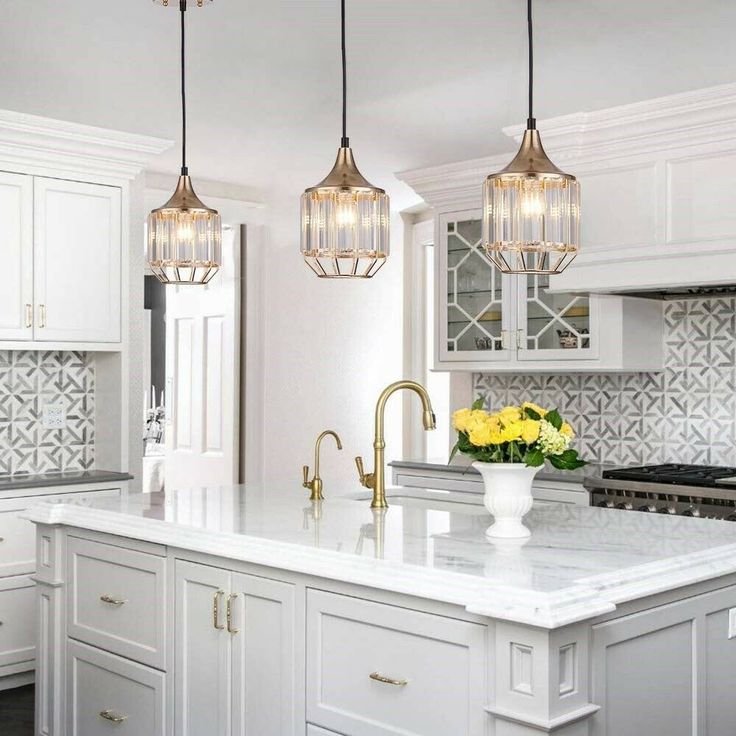 Kitchen Island Pendant Lights Fixture Modern Crystal Hanging Ceiling