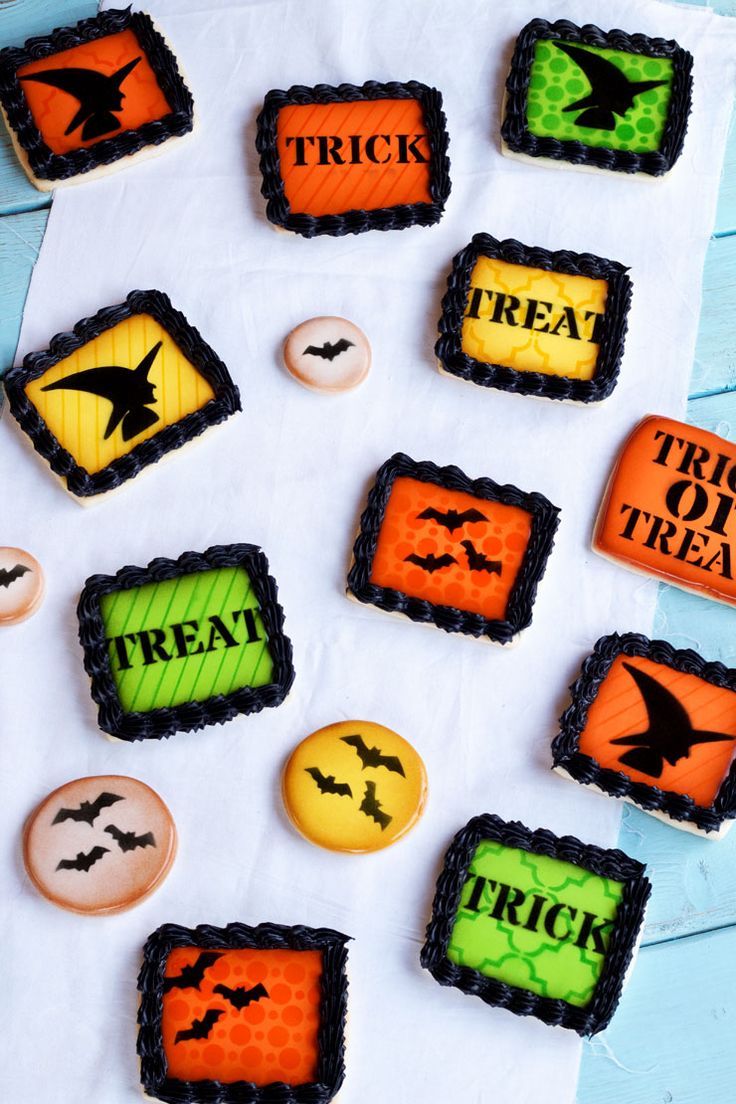 simple halloween cookies made with fun stencils
