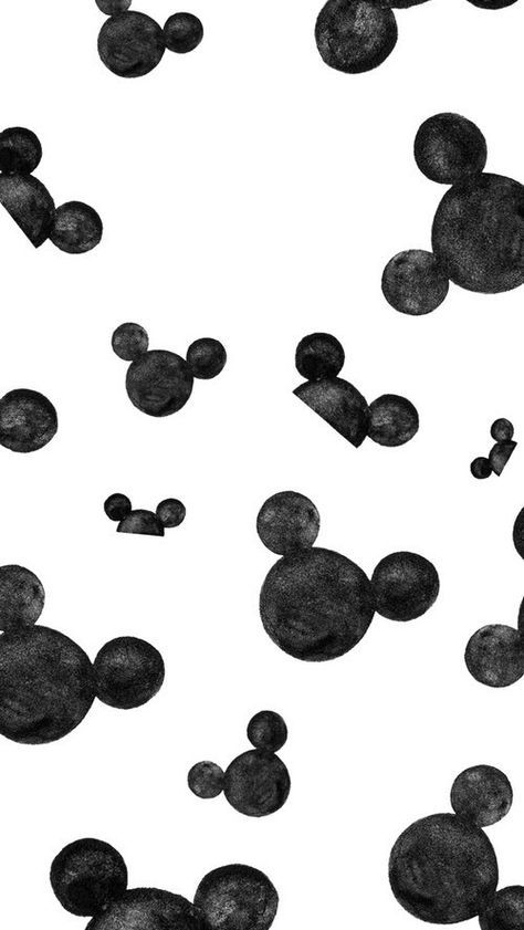 ears, white, black, mickey mouse, iphone wallpaper