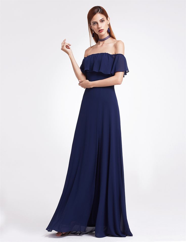 Empire waist top navy blue dress