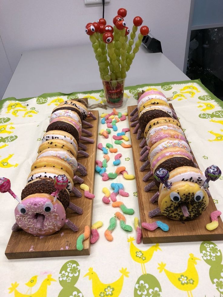 Donut Raupe Essen Und Trinken Kinder Geburtstag Essen Kinder