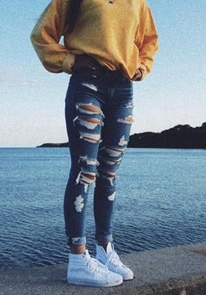 Nice Ripped Jeans – Casual chic fall outfits Nice Ripped Jeans – Casual chic fall outfits