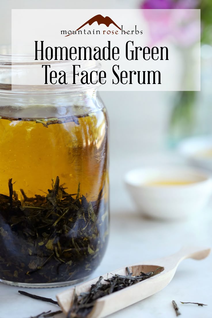 Homemade Hydrating Green Tea Face Serum: Perfect for pampering, green tea skin f...
